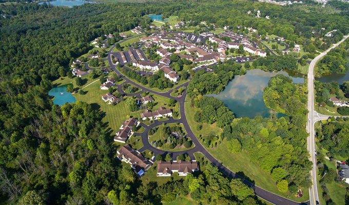 Laurel Lake aerial photo