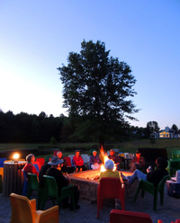 Singing and S'mores Around the Camp Fire at Laurel Lake