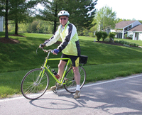 Cycling the 150 acre campus